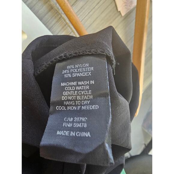 Joie Women's Wide Leg Casual Pants Mid Rise Regular-Fit Solid Black Size 12 - Picture 4 of 5